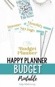 Happy Planner Budget Printable