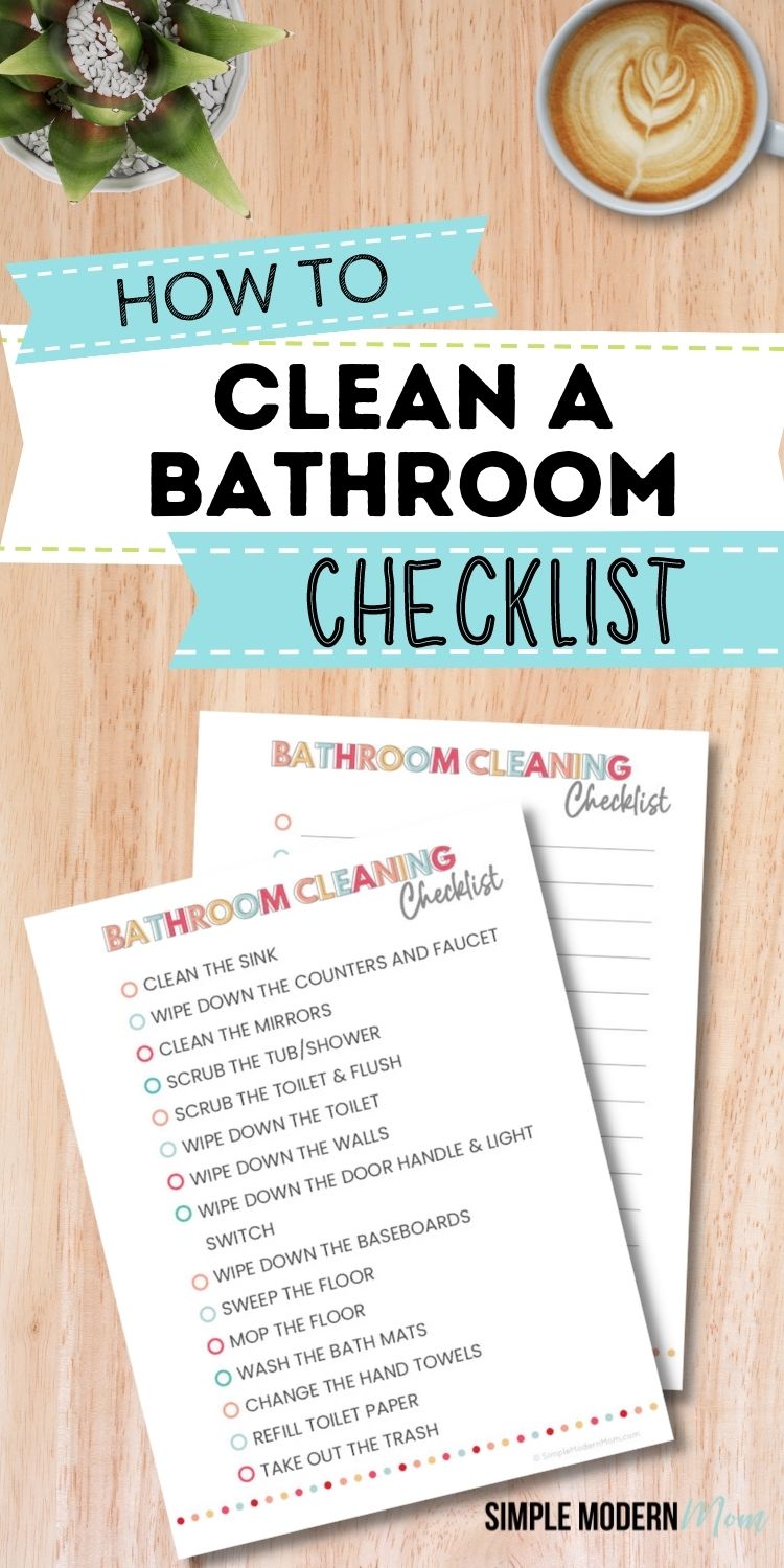 How to Clean a Bathroom Checklist