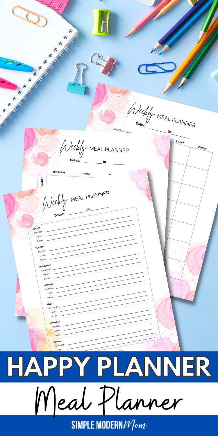 Happy Planner Meal Planner Printable