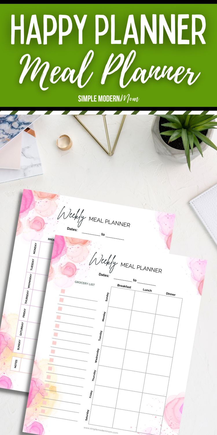 Happy Planner Meal Planner Printable